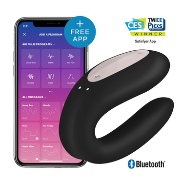 Vibratore per Coppie Double Joy, App Controllo, Silicone Sicuro